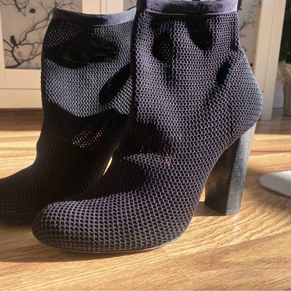 Alexander Wang Black Mesh Daga Boots Sz40